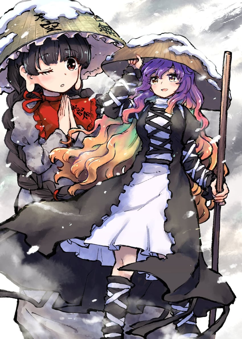 hijiri byakuren and yatadera narumi (touhou) drawn by mizumoto_tadashi