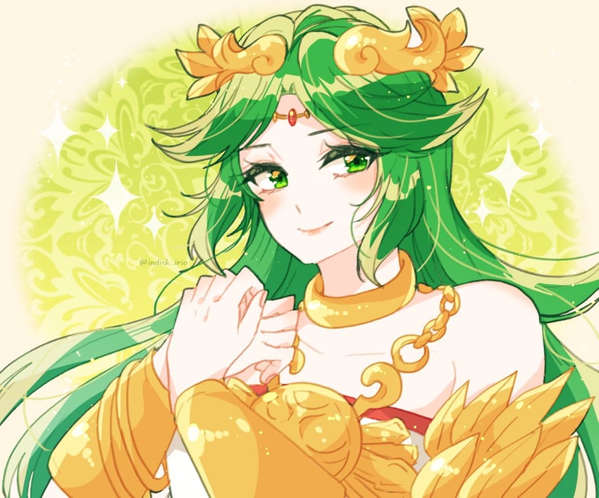 palutena (kid icarus and 1 more) drawn by indisk_irio