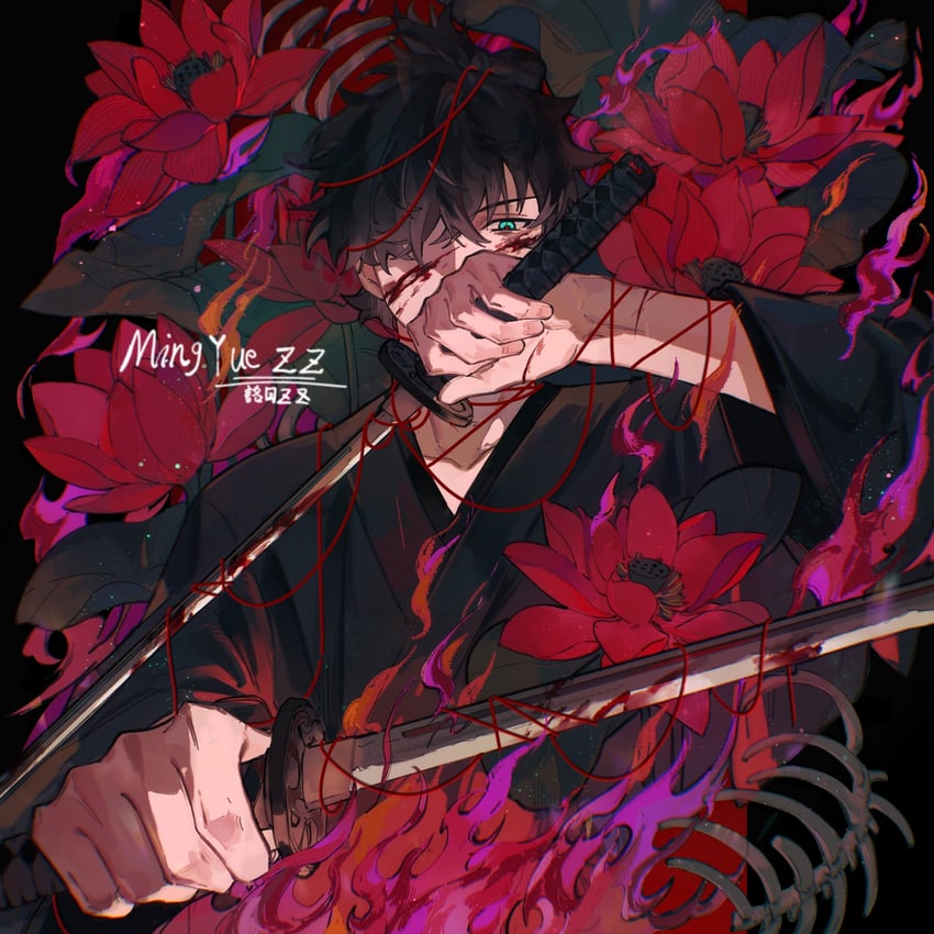 miyamoto iori (fate and 2 more) drawn by ming_yue_zz