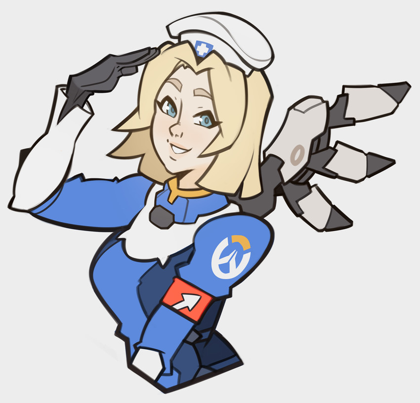 mercy and combat medic ziegler (overwatch and 1 more) drawn by splashbrush