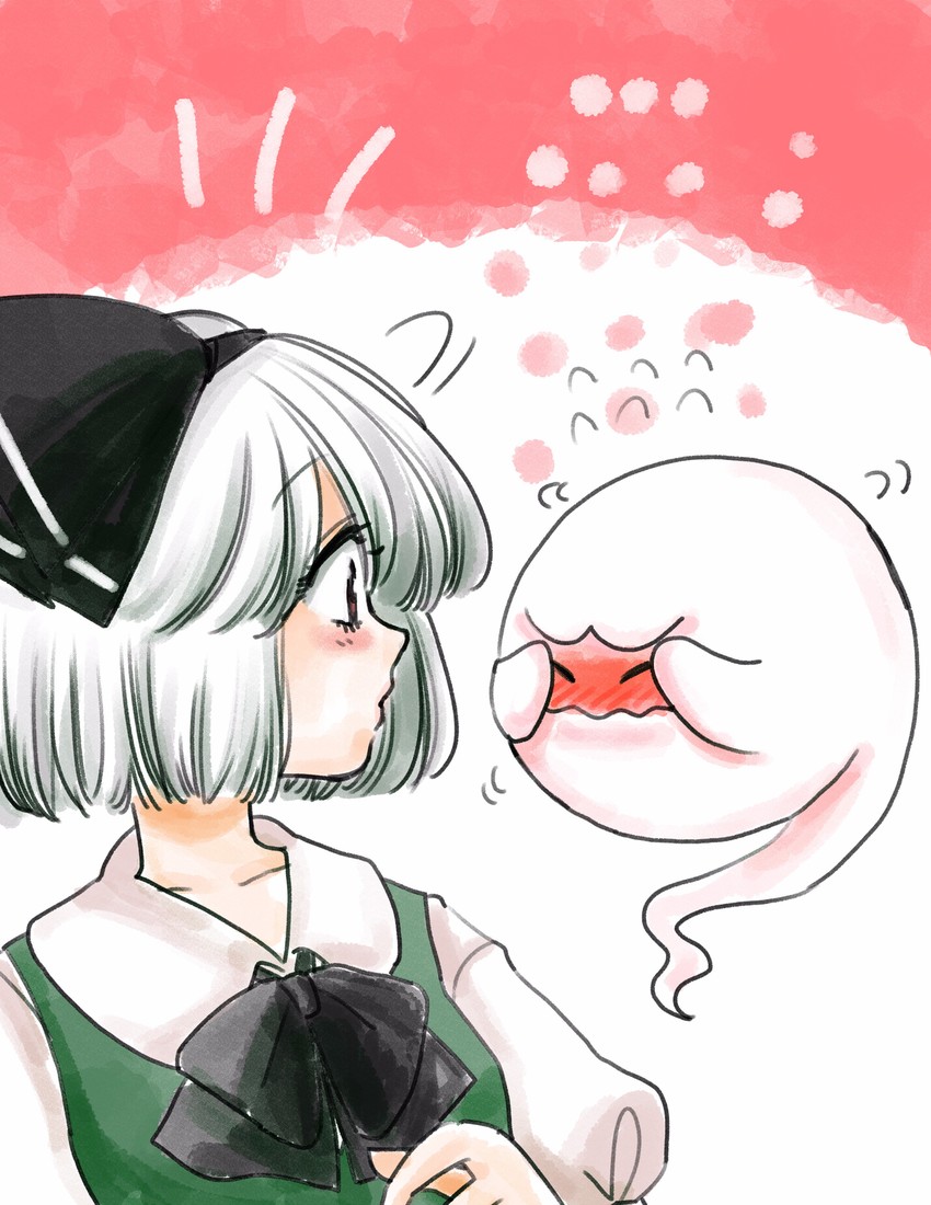 konpaku youmu and boo (touhou and 1 more) drawn by komaku_juushoku