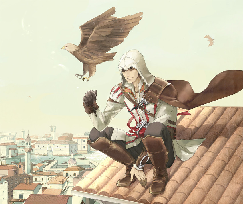 ezio auditore da firenze (assassin's creed and 1 more) drawn by sen_nai