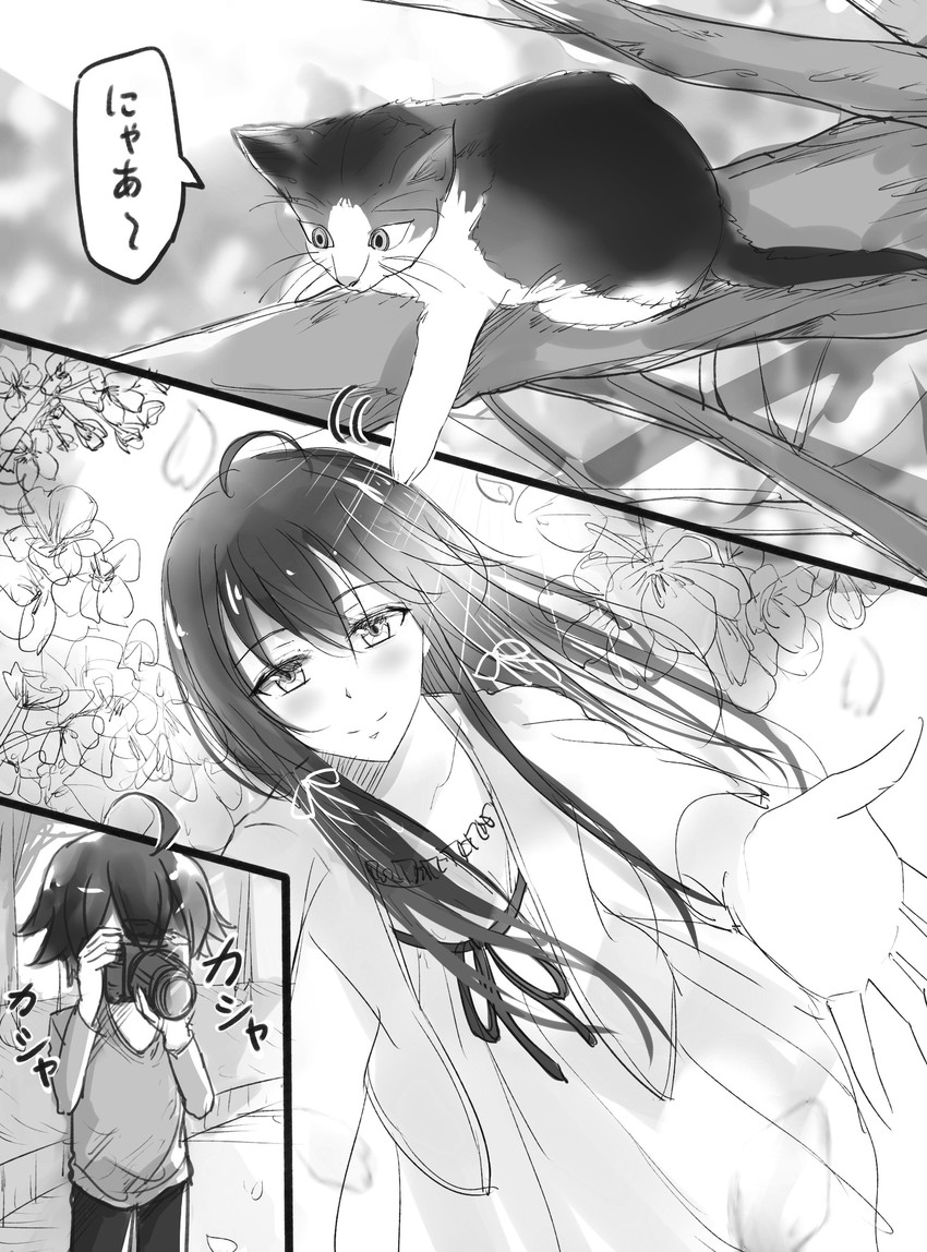 yukinoshita yukino and hikigaya hachiman (yahari ore no seishun lovecome wa machigatteiru.) drawn by ponpon_(ponpon62126)