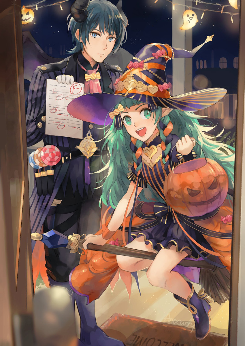 male byleth and sothis (fire emblem and 2 more) drawn by anocurry