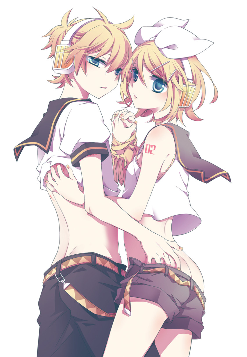 kagamine rin and kagamine len (vocaloid) drawn by 59_(seventhstar)