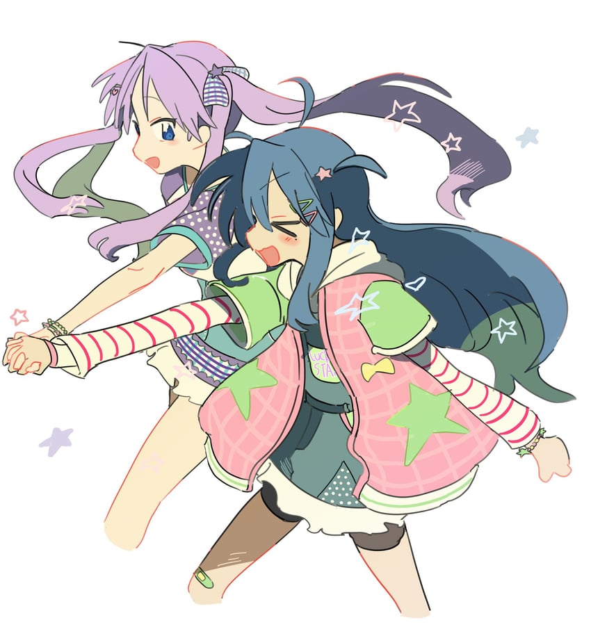 hiiragi kagami and izumi konata (lucky star) drawn by konokawa