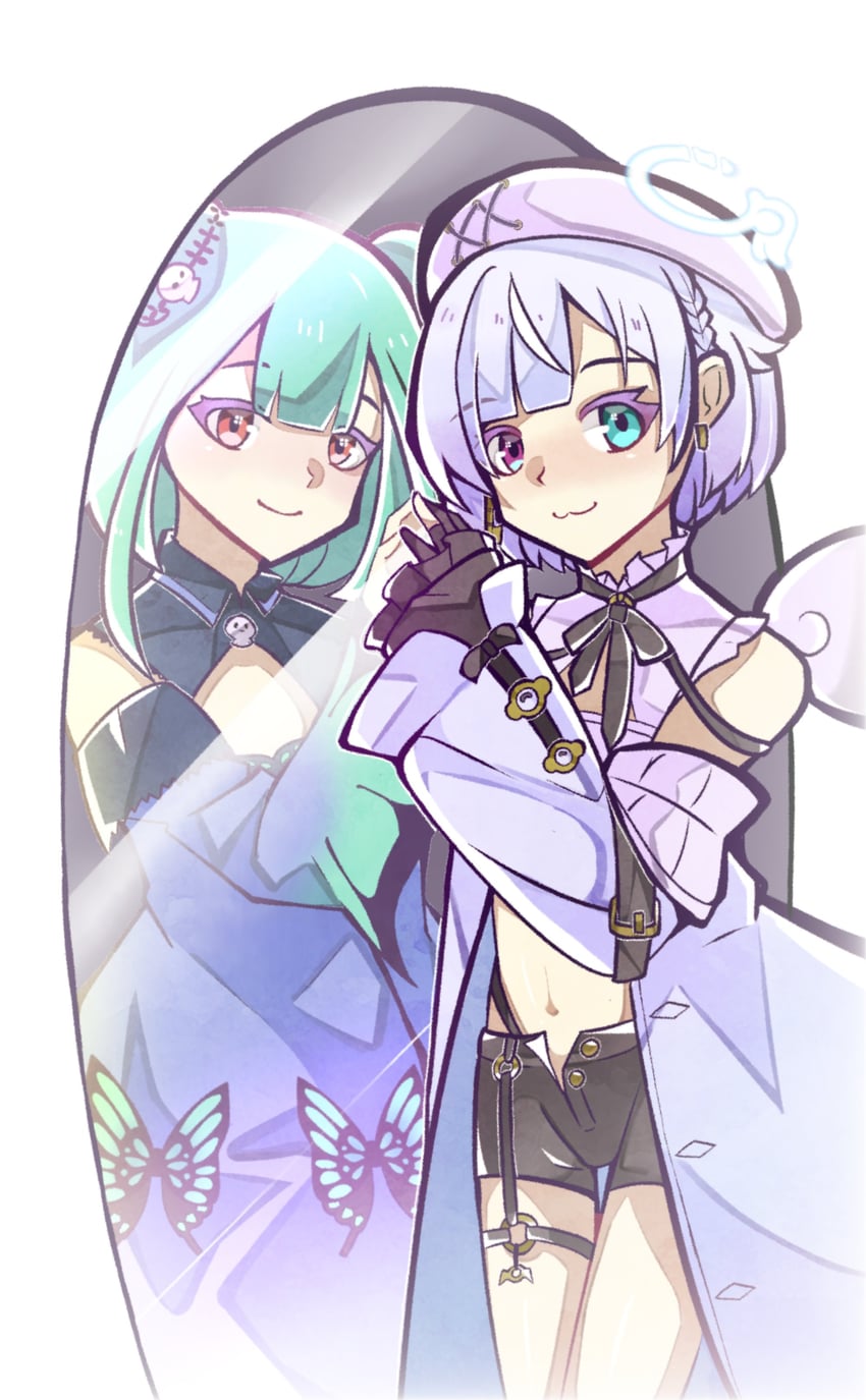 uruha rushia and amemiya nazuna (hololive and 1 more) drawn by fuyu_(yukikofuyu)