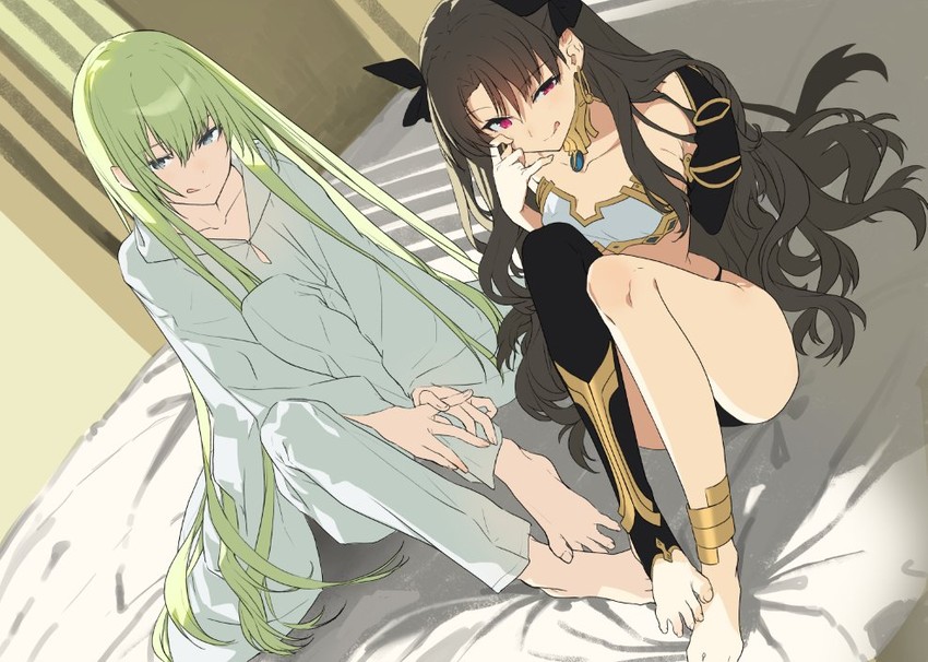ishtar and enkidu (fate and 2 more) drawn by akinashi_yuu