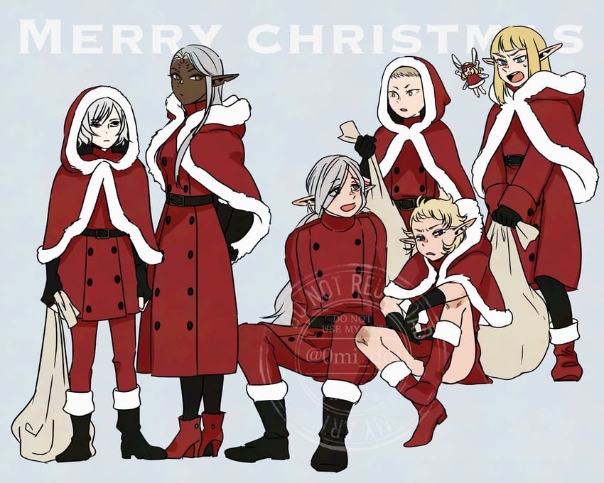 mithrun, fleki, lycion, cithis, pattadol, and 2 more (dungeon meshi) drawn by tama_._kogifu