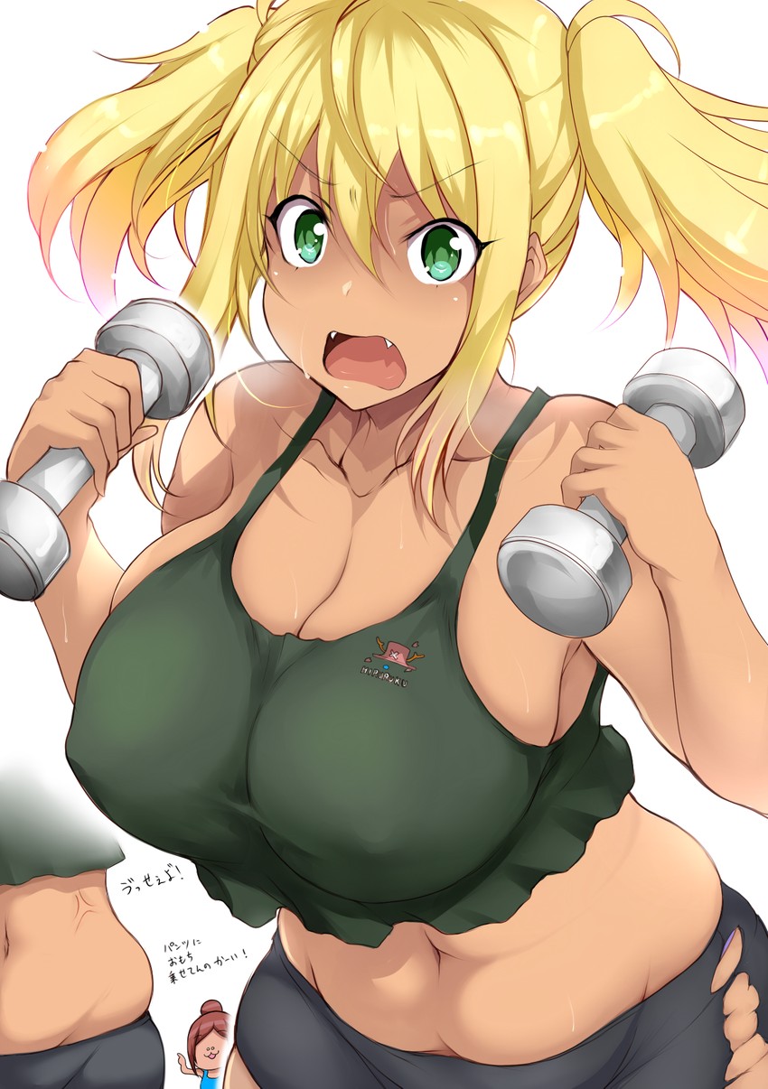 sakura hibiki and uehara ayaka (dumbbell nan kilo moteru?) drawn by tsukasawa_takamatsu