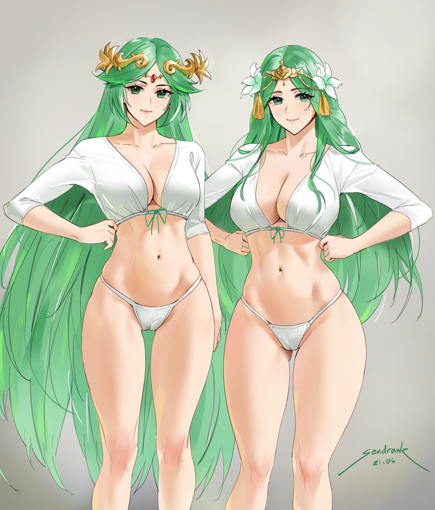 palutena and rhea (fire emblem and 3 more) drawn by sendo_(sendrawz)