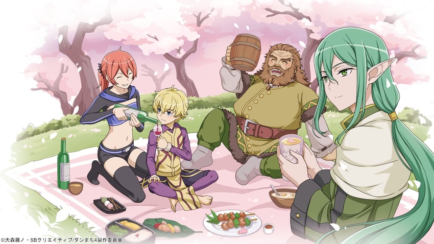 riveria ljos alf, loki, finn deimne, and gareth landrock (dungeon ni deai wo motomeru no wa machigatteiru darou ka)