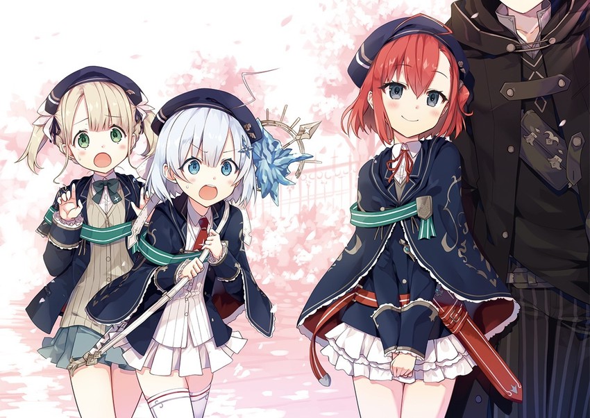 tina howard, ellie walker, allen, and linne leinster (koujo denka no katei kyoushi) drawn by cura