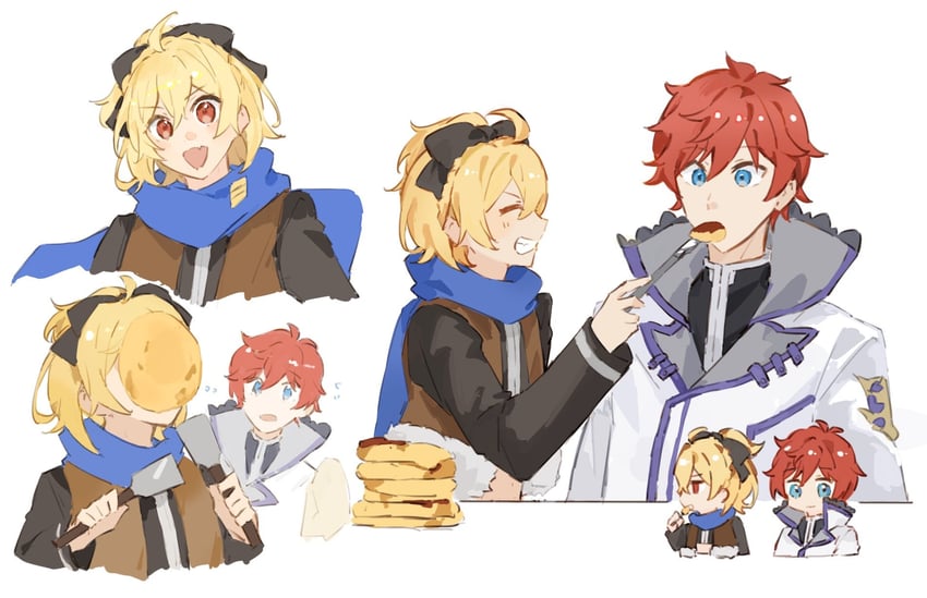 felt and reinhard van astrea (re:zero kara hajimeru isekai seikatsu) drawn by asako_(pixiv_5702576)