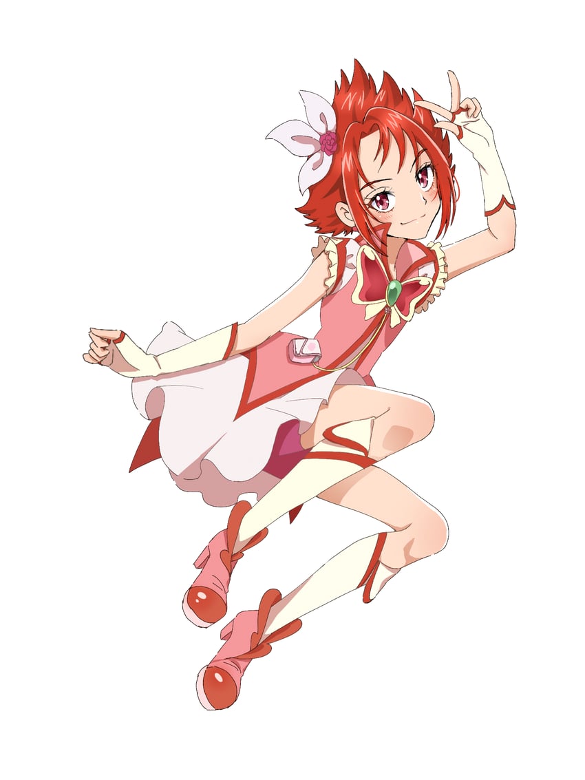 natsuki rin and cure rouge (precure and 2 more) drawn by shigen_pr