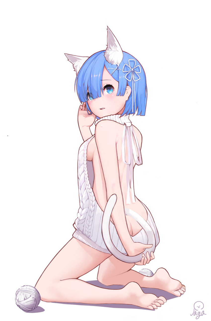 rem (re:zero kara hajimeru isekai seikatsu) drawn by amejaga