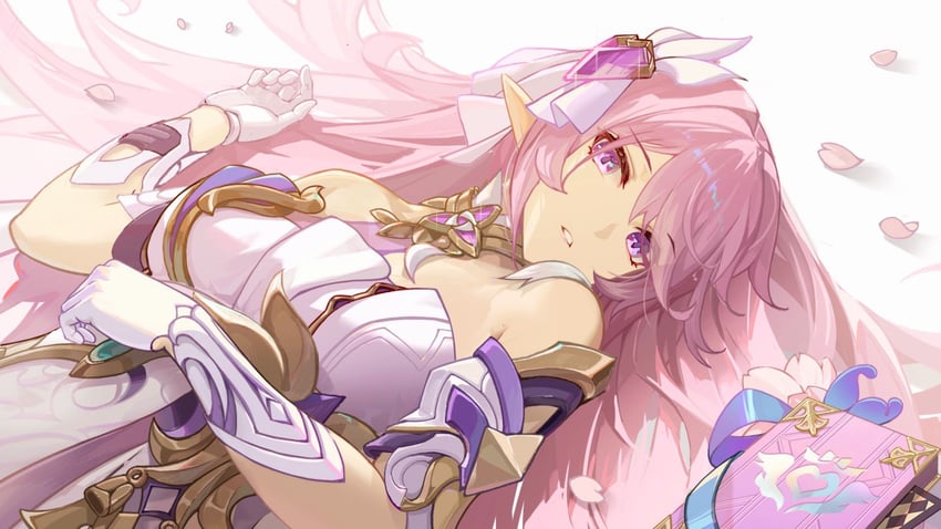 elysia (honkai and 1 more) drawn by bu_zhengjing_de_xiao_xingxing