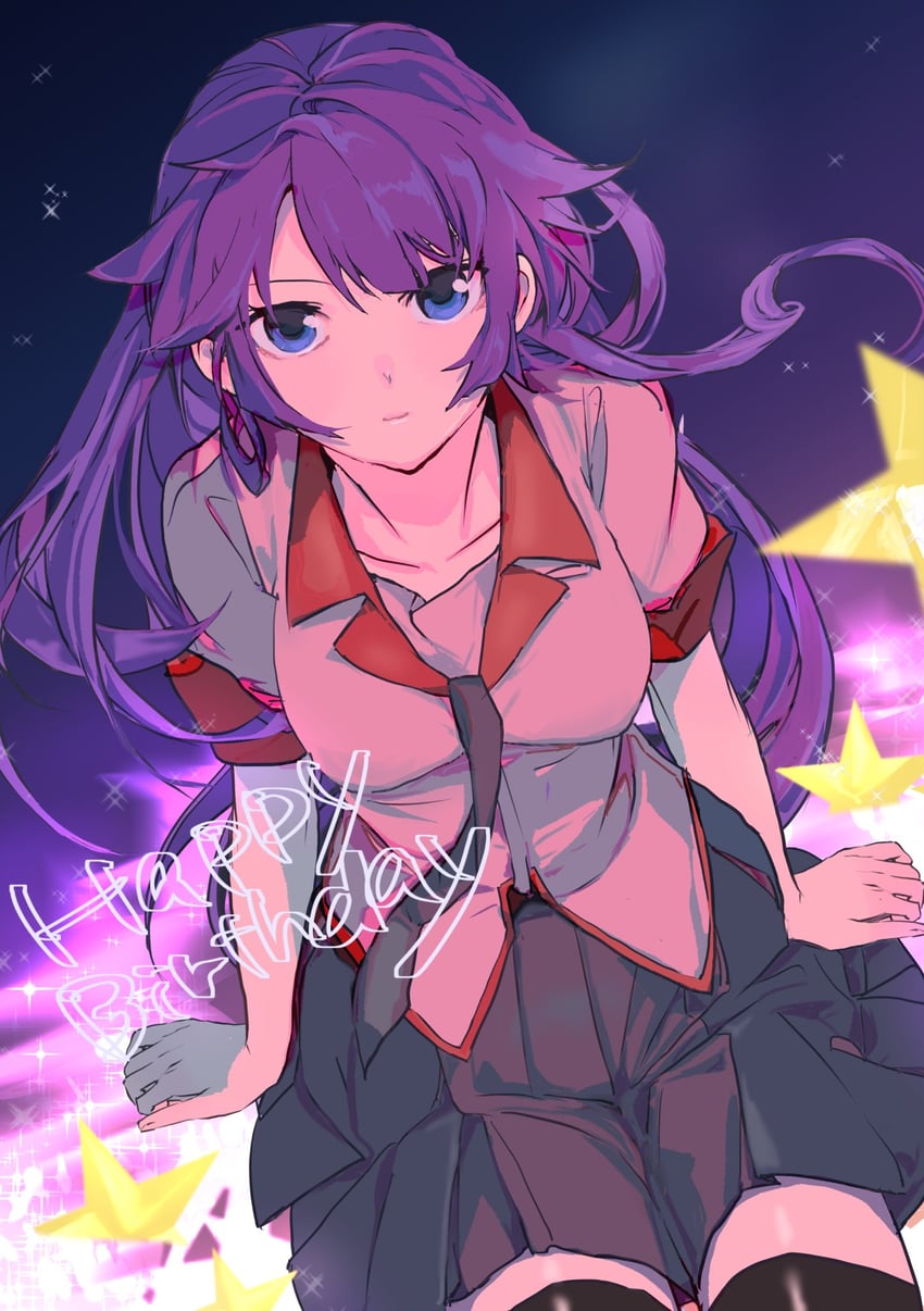 senjougahara hitagi (monogatari and 1 more) drawn by usa003uni