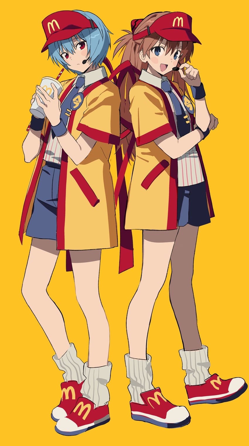 souryuu asuka langley, ayanami rei, and imadake dabuchi tabemi (neon genesis evangelion and 1 more) drawn by betti_(xx_betti)