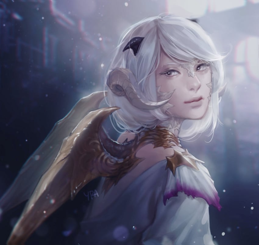 warrior of light (final fantasy and 1 more) drawn by yra