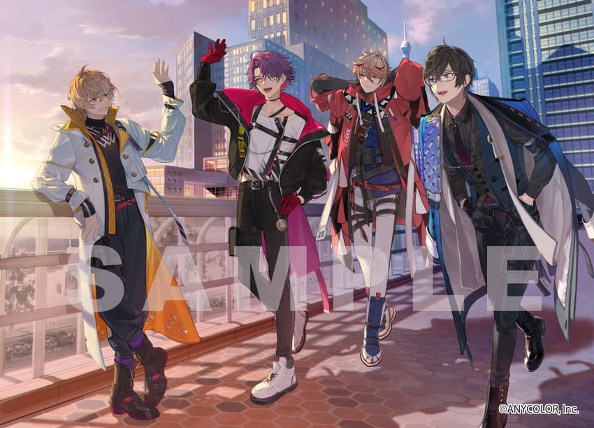watarai hibari, fura kanato, shikinagi akira, and seraph dazzlegarden (nijisanji) drawn by gr_giri