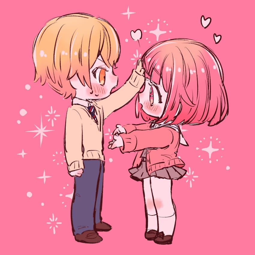 ootori emu and tenma tsukasa (project sekai) drawn by poppu_usagi