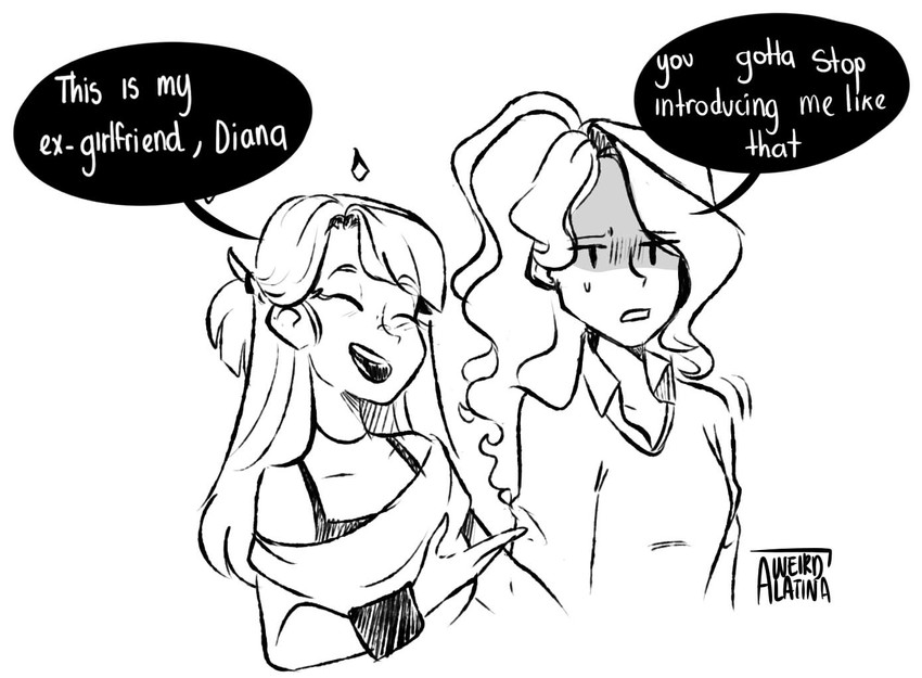 kagari atsuko and diana cavendish (little witch academia) drawn by a_weird_latina