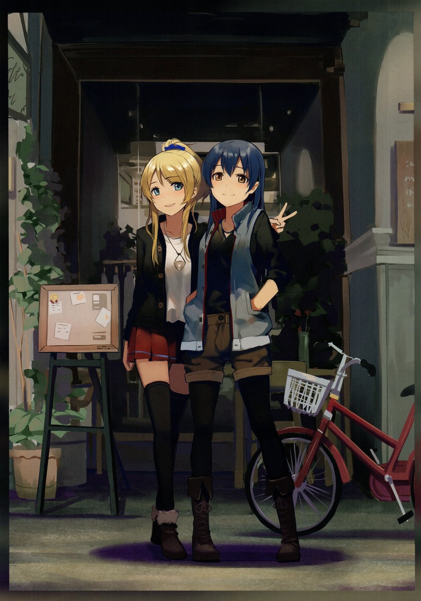 sonoda umi and ayase eli (love live! and 1 more) drawn by huanxiang_heitu