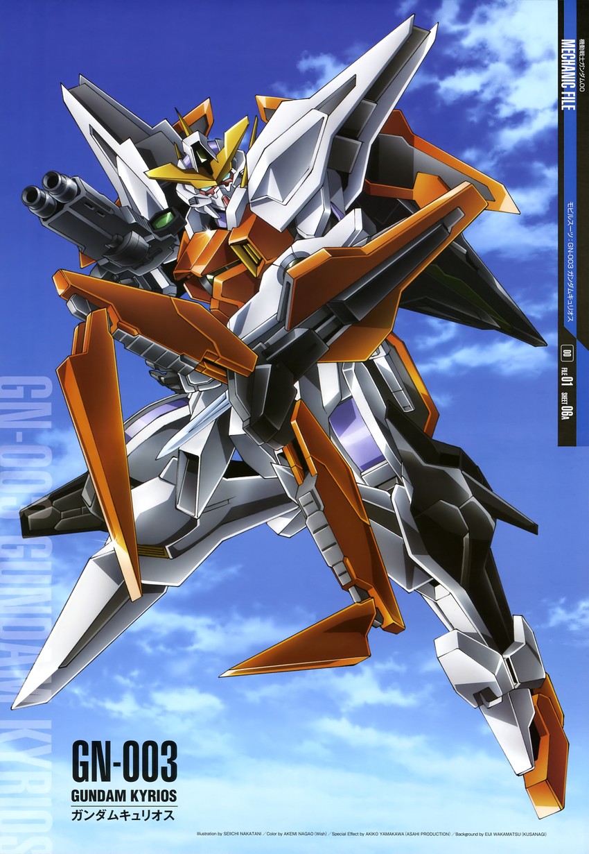 gundam kyrios (gundam and 2 more) drawn by nakatani_seiichi
