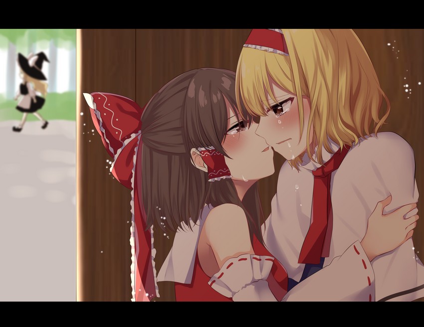 hakurei reimu, kirisame marisa, and alice margatroid (touhou) drawn by shinonome_asu