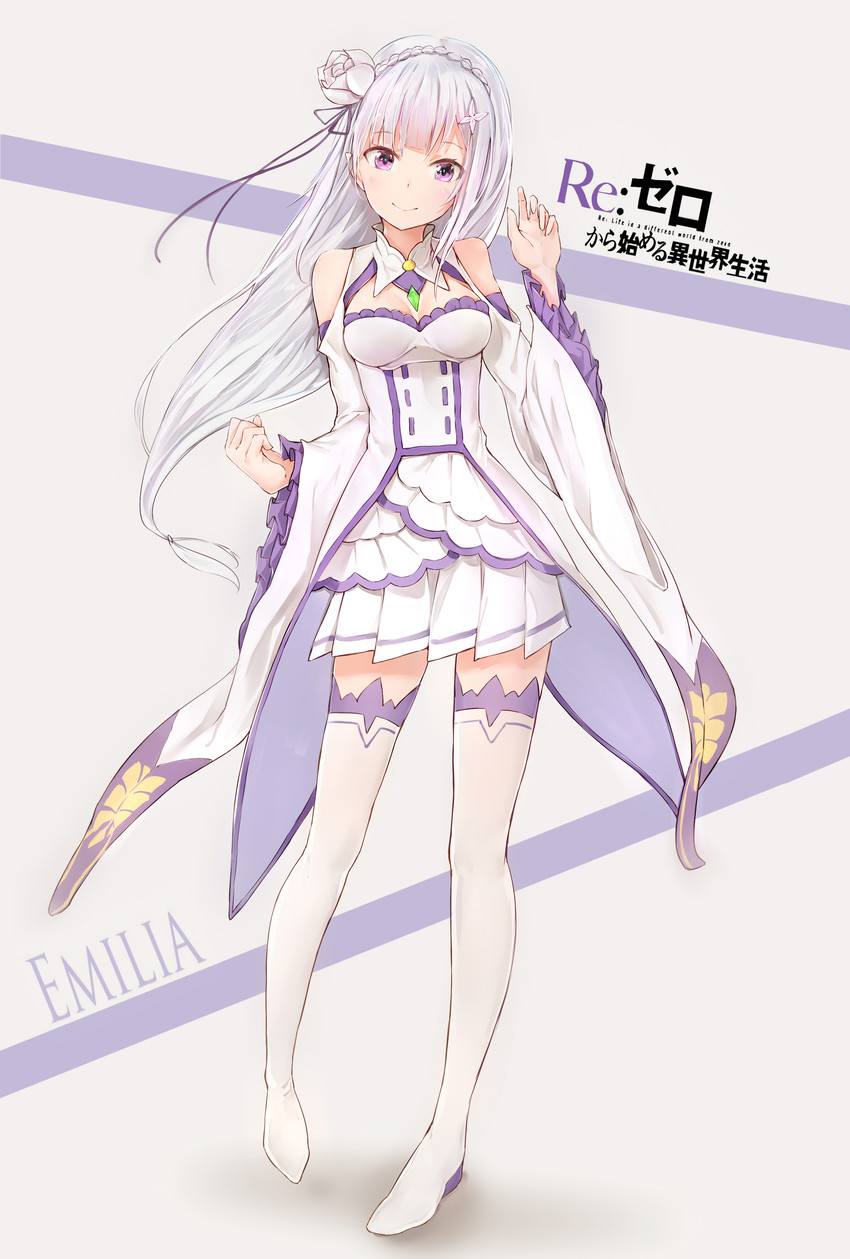emilia (re:zero kara hajimeru isekai seikatsu) drawn by silver_(chenwen)