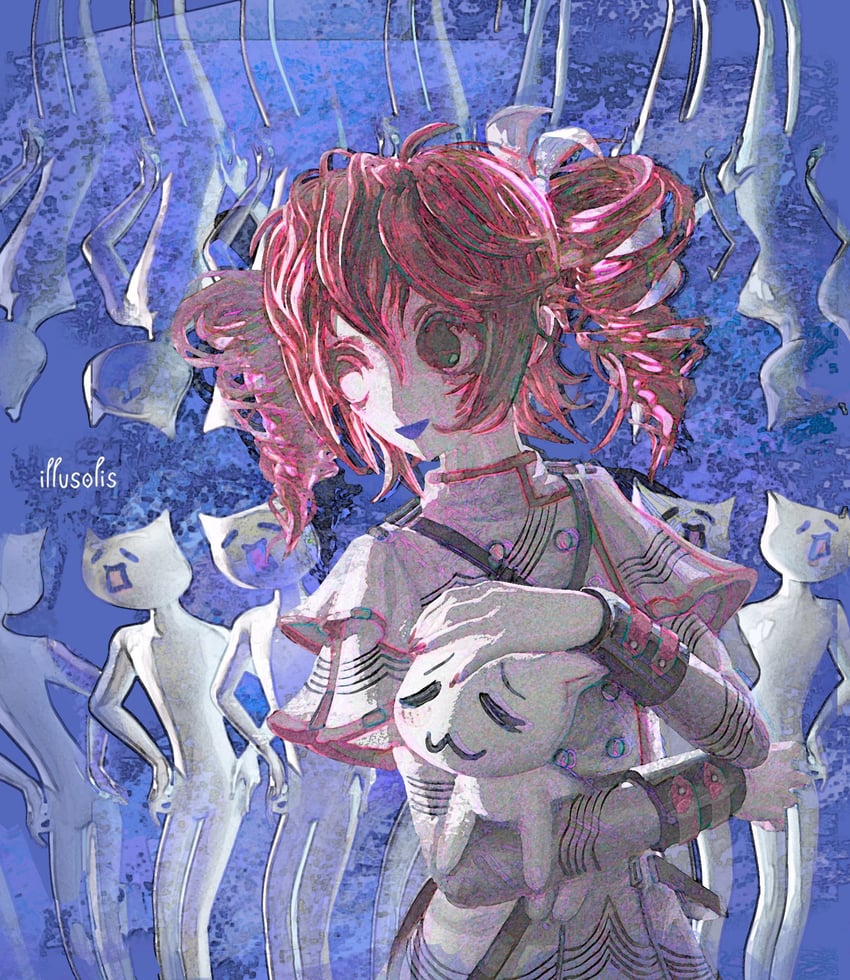 kasane teto and 8toushin (utau and 3 more) drawn by illusolis