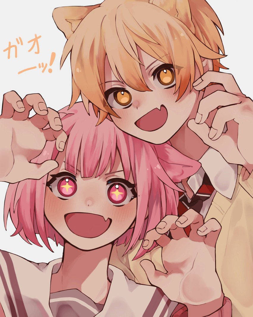 ootori emu and tenma tsukasa (project sekai) drawn by renge_(rengehas)