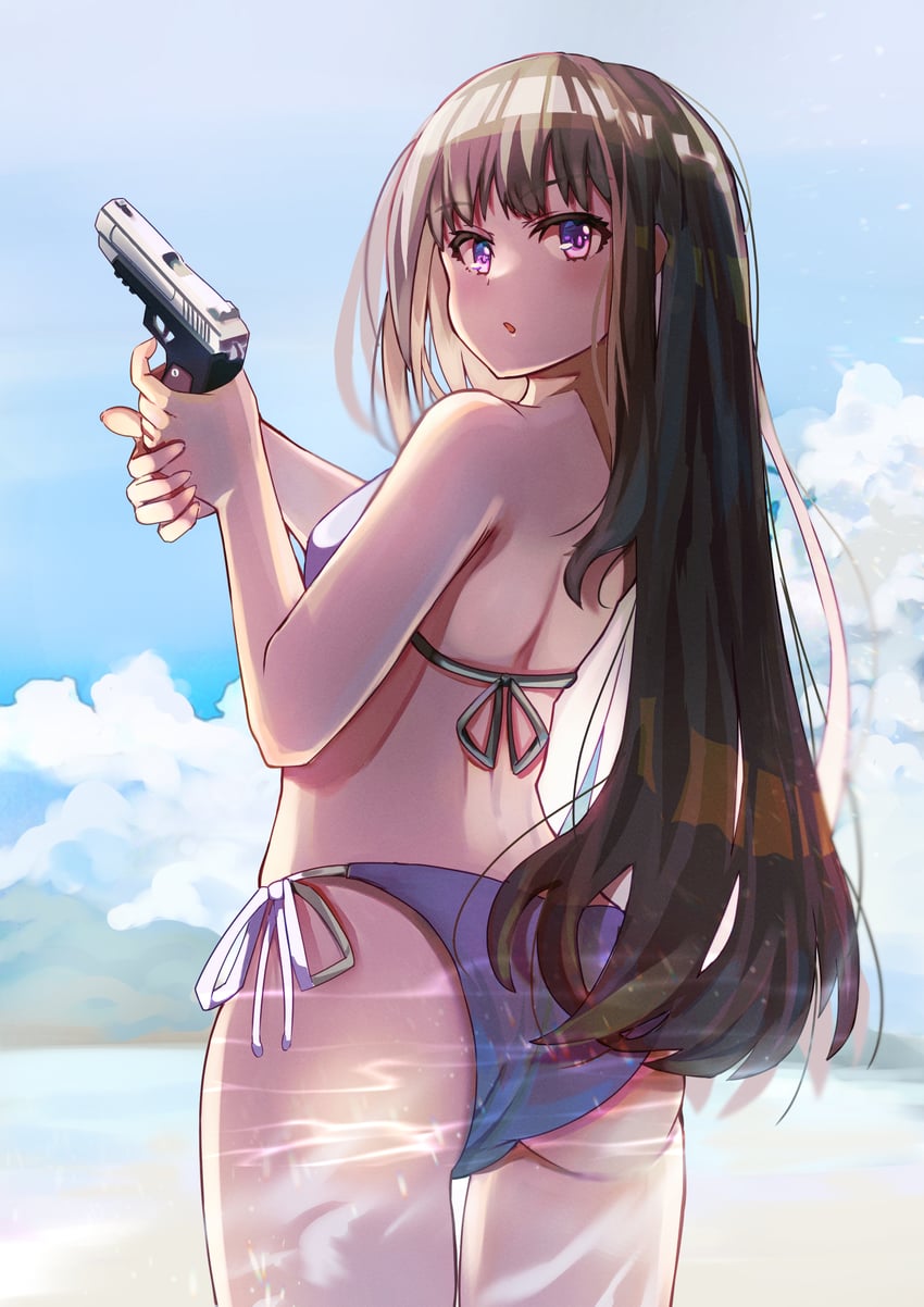 inoue takina (lycoris recoil) drawn by kamome_(aiou0413)