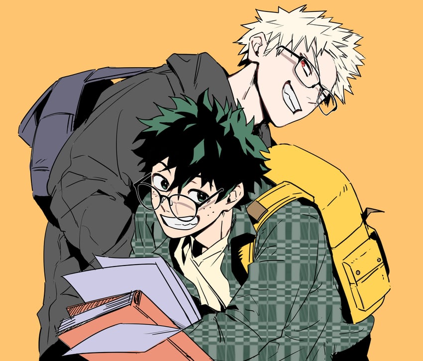 midoriya izuku and bakugou katsuki (boku no hero academia) drawn by ina_2es