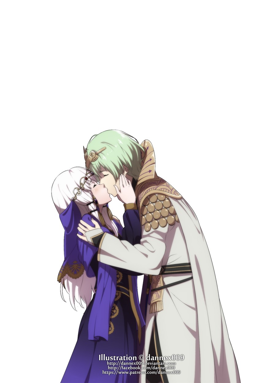 lysithea von ordelia and male byleth (fire emblem and 1 more) drawn by dannex009
