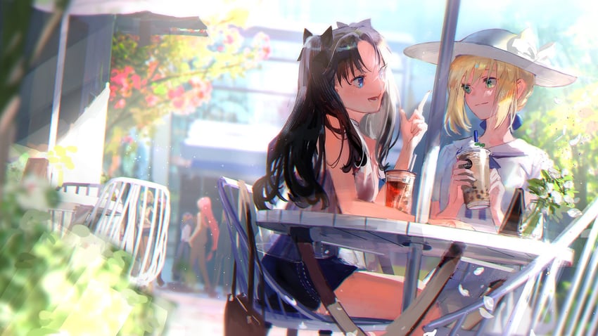 artoria pendragon, saber, tohsaka rin, matou sakura, and medusa (fate and 1 more) drawn by ubwmitekure