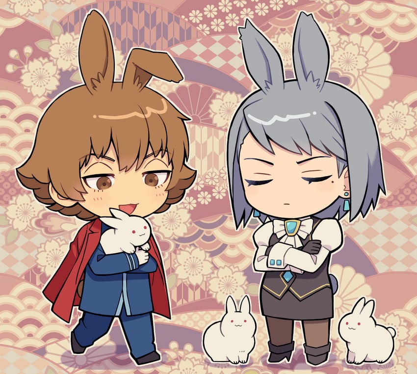 franziska von karma and eustace winner (ace attorney and 2 more) drawn by numae_kaeru