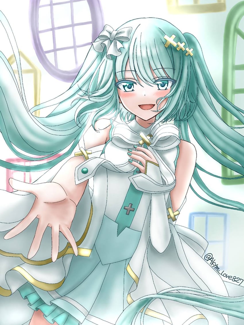 hatsune miku and hiramado miku (vocaloid and 2 more) drawn by akym_love827