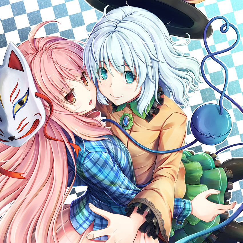 komeiji koishi and hata no kokoro (touhou) drawn by akashio_(loli_ace)