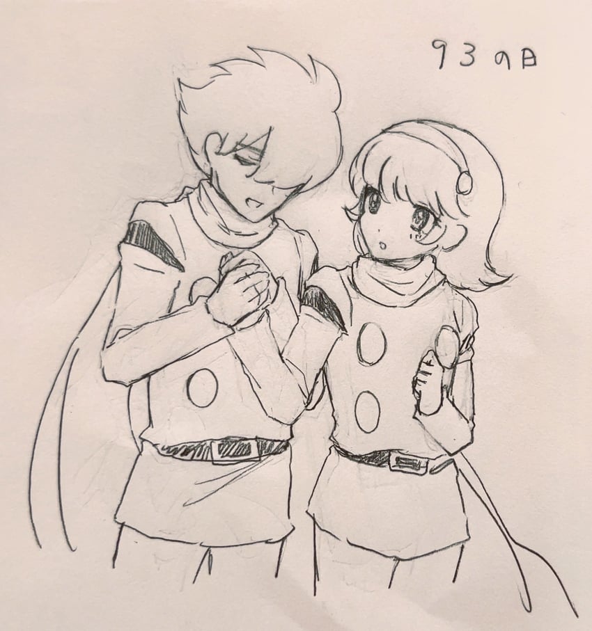francoise arnoul and shimamura joe (cyborg 009) drawn by makiba_(mgmgcat)