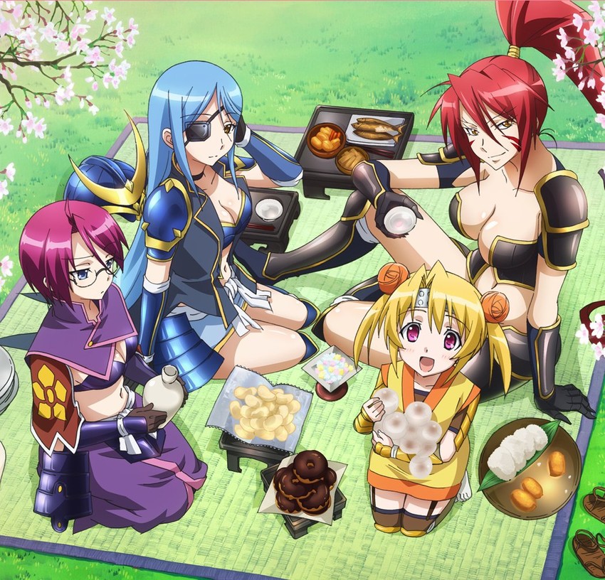 hide yoshino, oda nobunaga, akechi mitsuhide, and date masamune (sengoku otome)