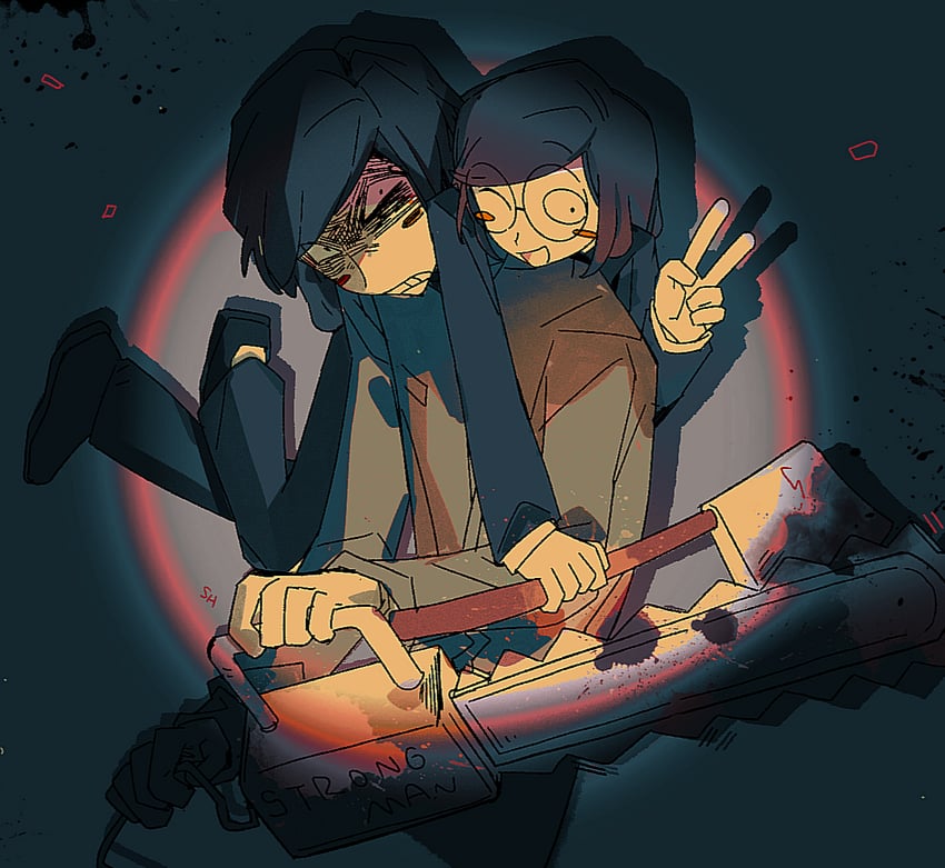 luther von ivory, dream luther, and axe luther (randal's friends) drawn by shan_hou