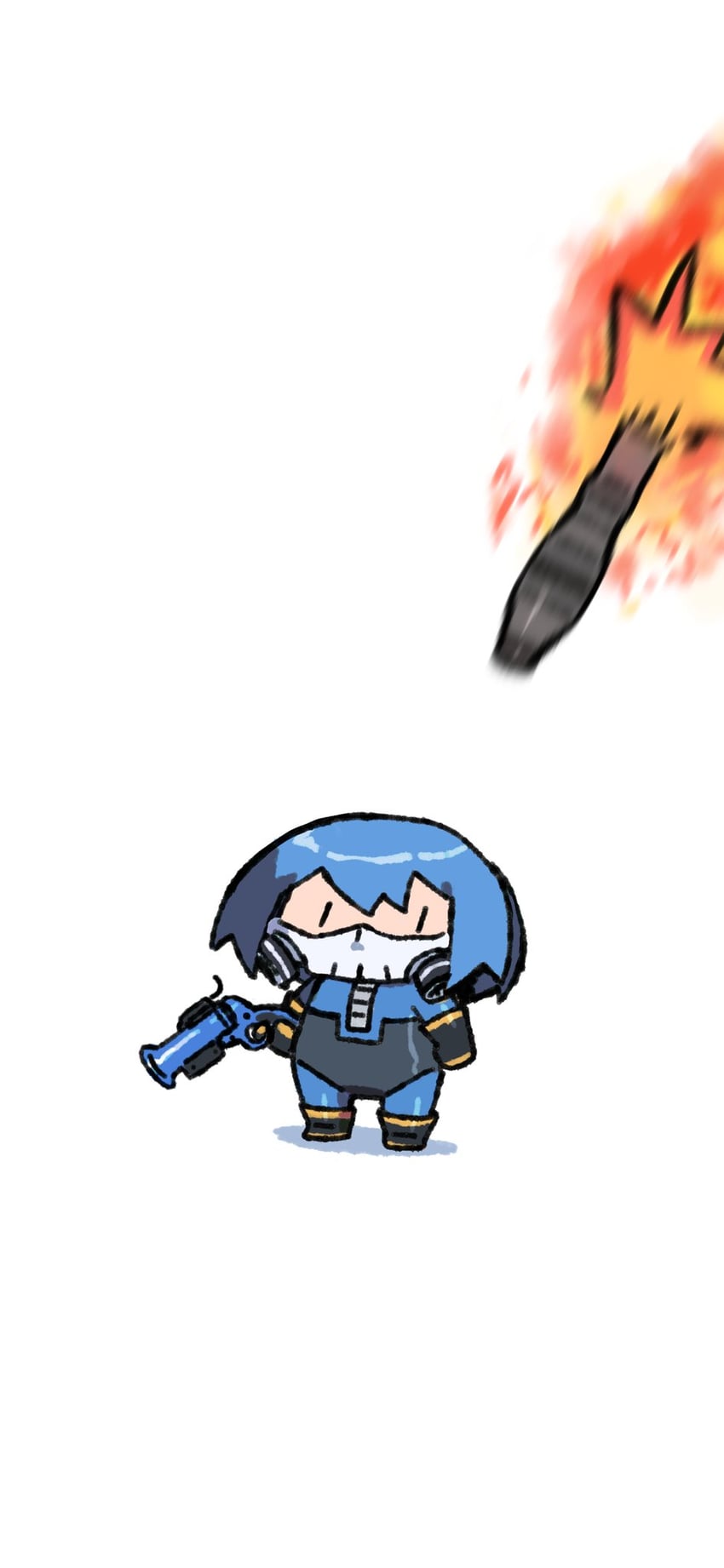 pyro and blu pyro (team fortress 2) drawn by wersman