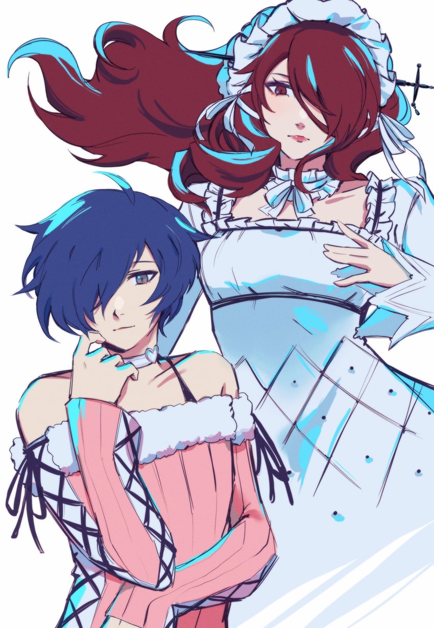 yuuki makoto, takeba yukari, kirijou mitsuru, and yoshino chidori (persona and 1 more) drawn by kickthat_can