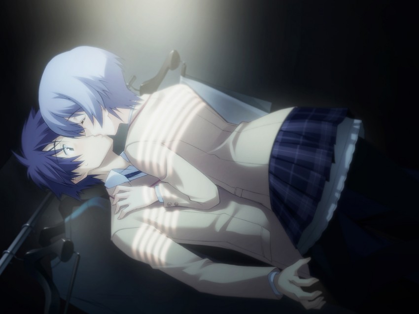 nishijou takumi and kishimoto ayase (chaos;head) drawn by matsuo_yukihiro
