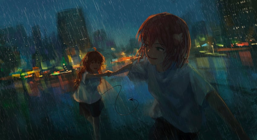 yoshida yuuko and chiyoda momo (machikado mazoku) drawn by mayoo03