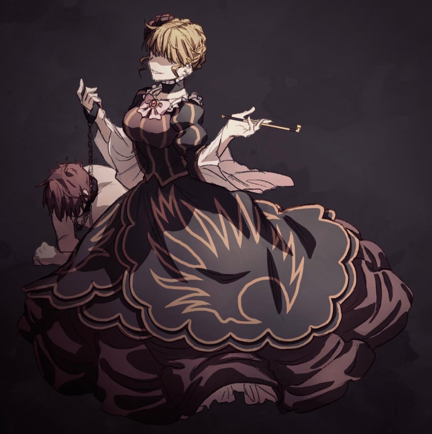 beatrice and ushiromiya battler (umineko no naku koro ni and 1 more) drawn by hswoimuxk0pwr0h_(bbdan)