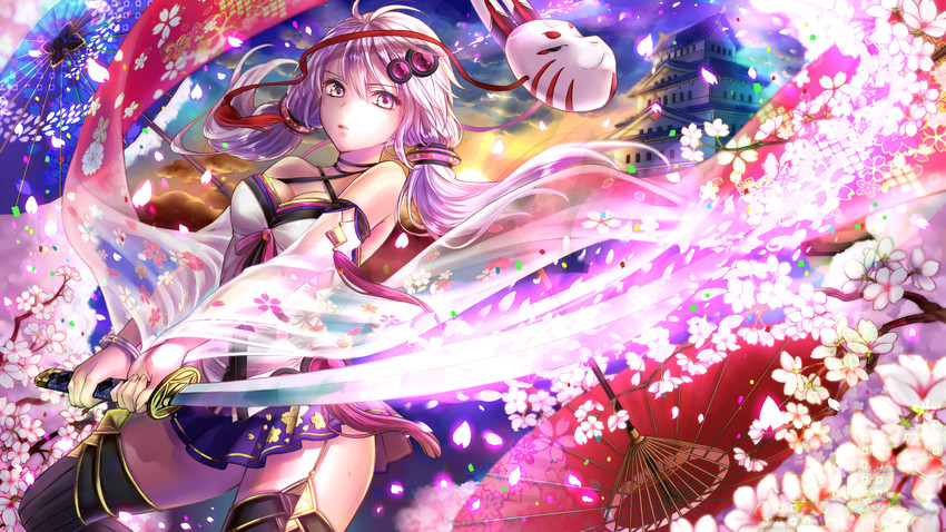yuzuki yukari (vocaloid and 1 more) drawn by iria_(yumeirokingyo)