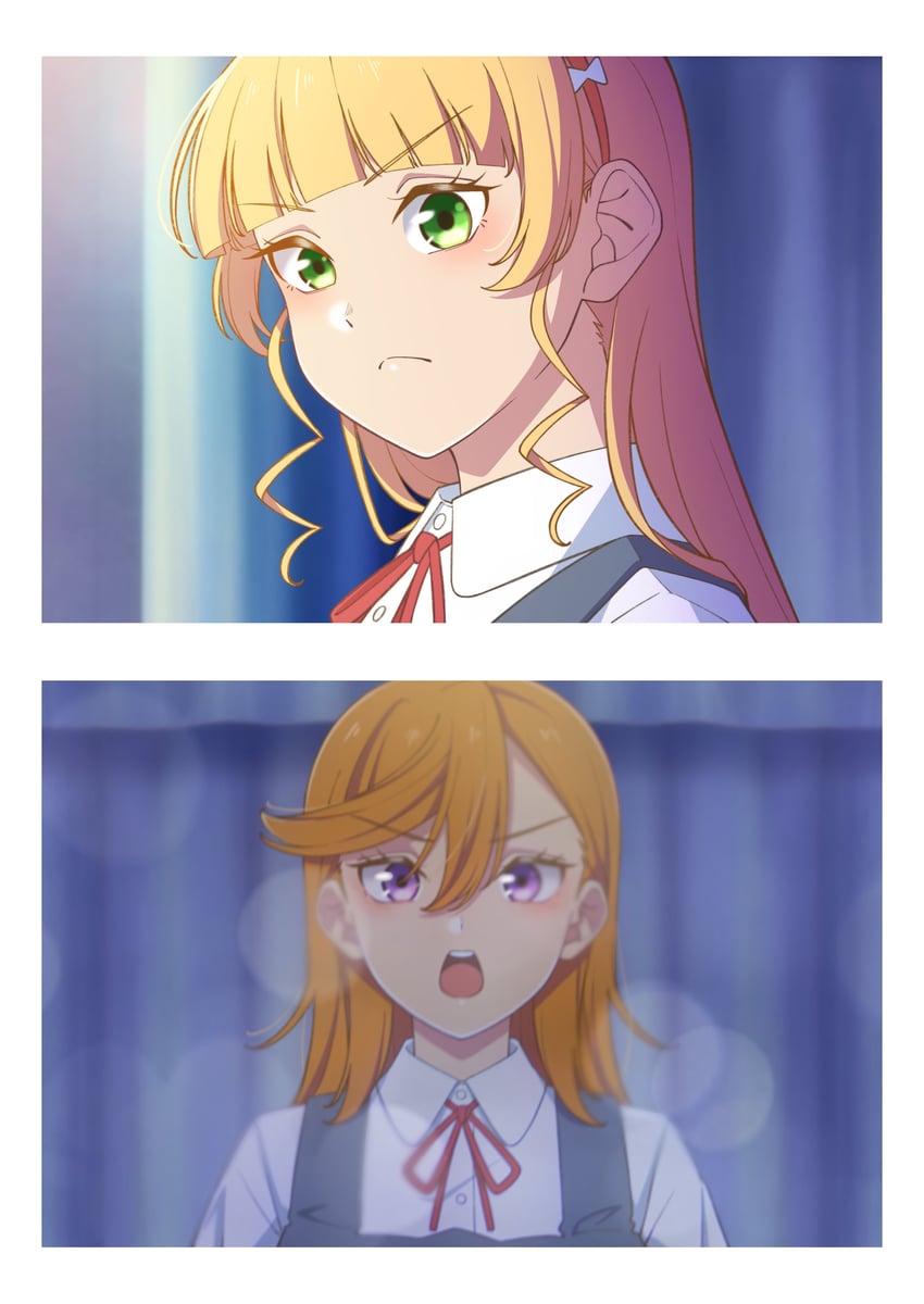 shibuya kanon and heanna sumire (love live! and 1 more) drawn by wabe417
